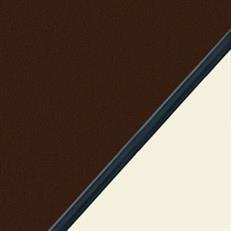 Buitenzijde maron bruin/chocolade nerf structuur 8017 met zwarte afdichting binnenzijde creme 9001 
RAL 8017 - 9001